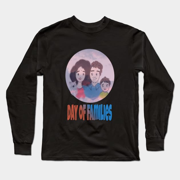 day of families Long Sleeve T-Shirt by Titou design